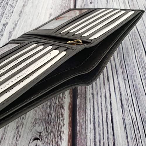 Ag Wallets Men's Rfid Genuine Leather European Bifold Wallet Hipster 2 Id Windows (Black) #TOP6