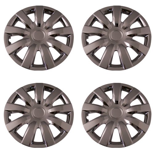 Set Of 4 Chrome 15 Inch Aftermarket Replacement Hubcaps With Metal Clip Retention System - Part Number: Iwc423/15C #TOP15