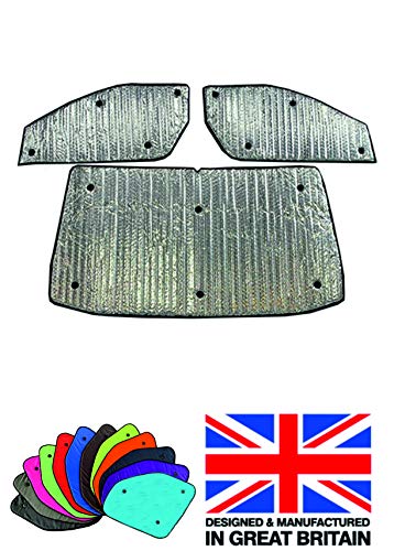 Fensterrollo-Set Kombatibel Mit Nissan Elgrand E51 (2002-2010)(Frontset) Rückenfarbe in Anthrazit, Reversibel und Thermisch