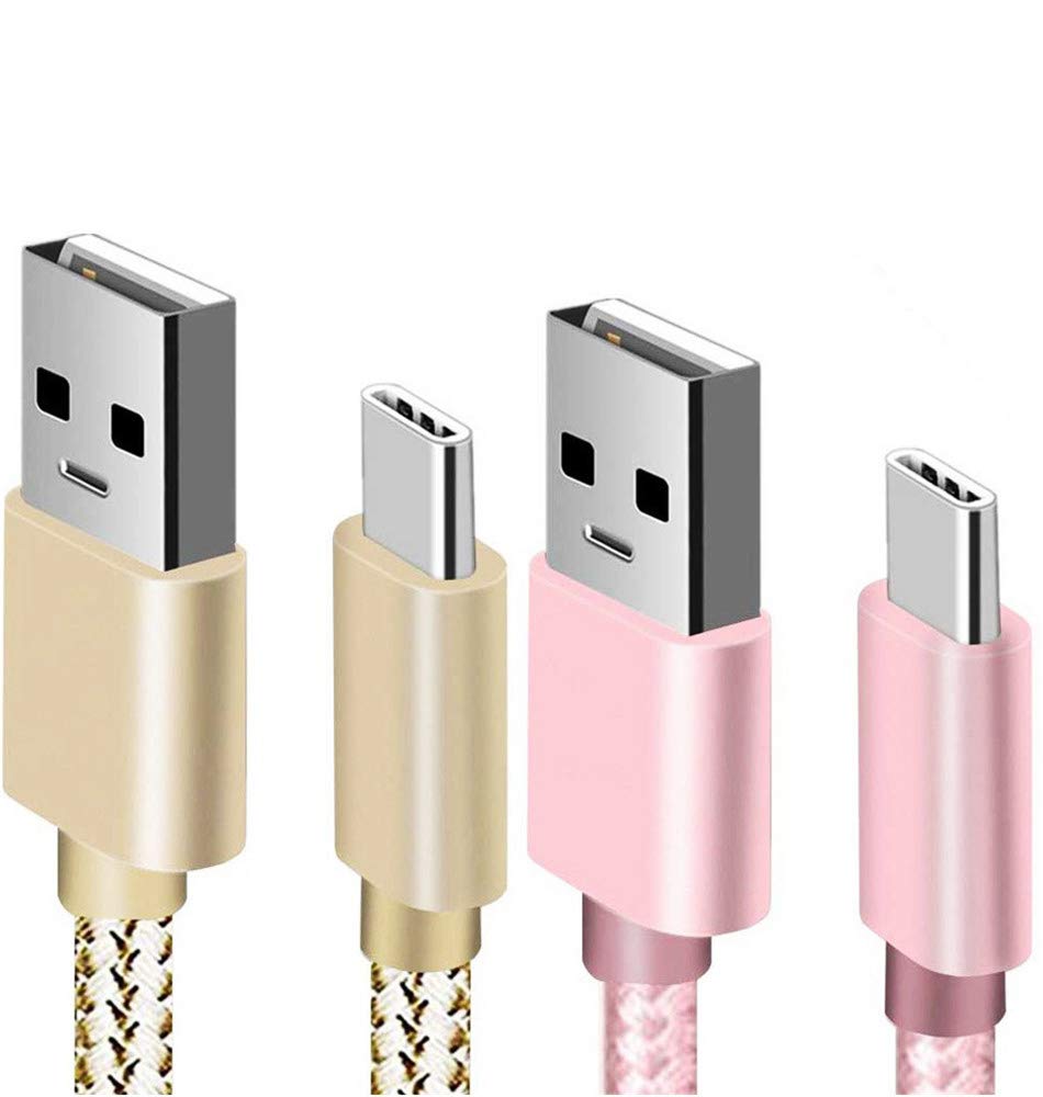 [2Pack] USB Type C Charger Cable Compatible BlackBerry KeyOne Key2 Motion Evolve EvolveX Google Pixel 2 3 XL Sony Xperia XZ2 XZ3 Samsung Galaxy Note 9 S10 S9+ A9 Star A8 A8+ Data Sync Charging Cord