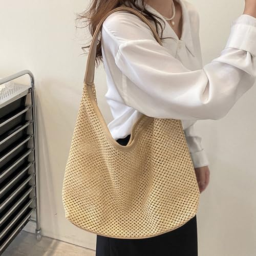 Bolso de Playa Tejido Grande Plegable para Mujer miniatura 3