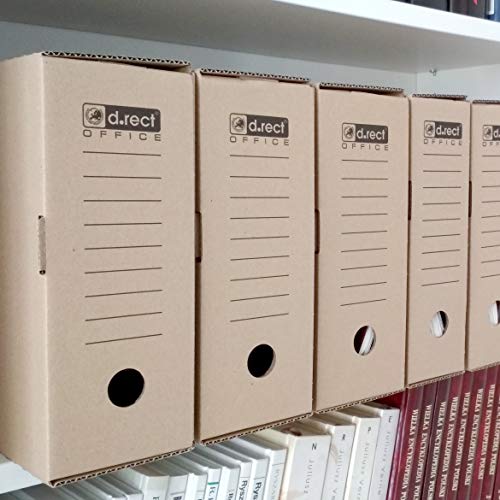 D.RECT Archivbox 1100 ZIP A4 100mm, 4 Stück, Braun – Ansicht 2