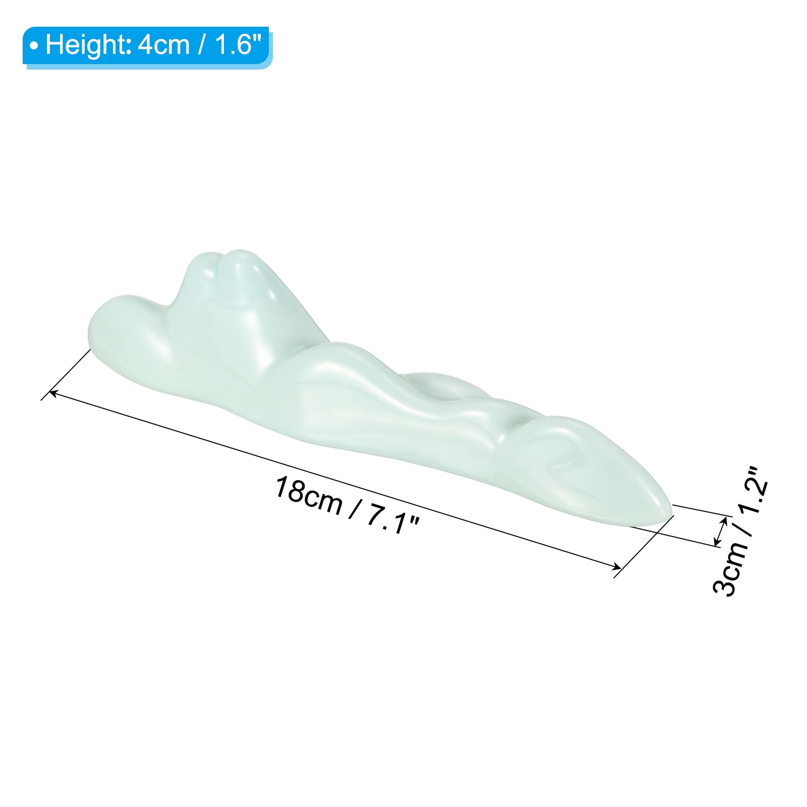 PATIKIL Calligraphy Brush Holder, 1 Pack 6 Ports Solid Ceramic Chinese Calligraphy Brush Rest for Writing Painting Pen Brush Rack Holder Tool, Blue