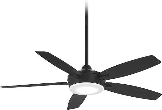 Minka-Aire F690L-CL Espace 52 Inch Ceiling Fan with Integrated 18W Dimmable LED Light in Coal Finish