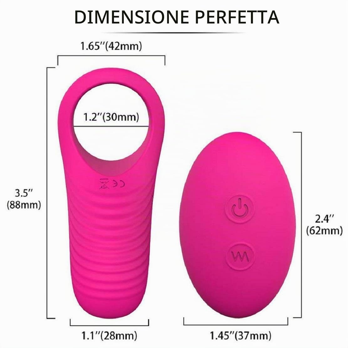 Áņèllọ Pẹņè Vìbrǎņtè per Cọppiǎ Anello da uomo,Silicone del grado medico degli anelli-100% impermeabile dell'anello di maschio di potenziamento -Telecomando Vìbrǎtọrè