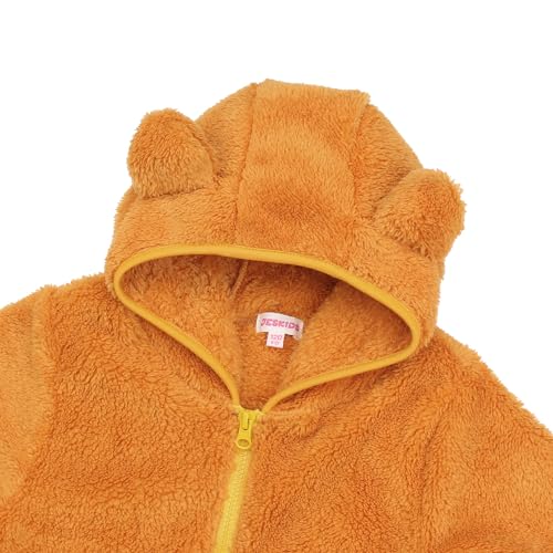 Image of Toddler Girls Boys Fleece Hoody Jacket Zip Up Teddy Coat Warm Winter Outwear