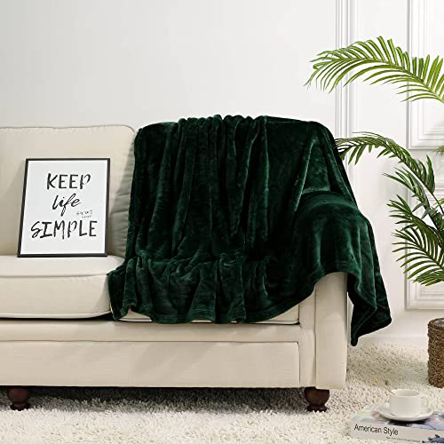 Image of NANPIPER Fleece Blankets, Super Soft Flannel Fuzzy Blanket for Couch, Luxury Cozy Lightweight Microfiber Dog Blanket-Throw Size,Olive Green
