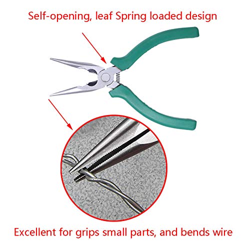 6 Inch Precision Long Reach Needle Nose Pliers with Wire Cutter for Jewelry Making/Bending Wire/Handcraft/PCB Board/Working in Tight Areas by NIDAYE - Image 6