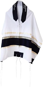 Personalized Black and Gold Tallit Prayer Shawl for men, Israeli Bar Mitzvah Tallit Set, Modern Tallis by Galilee Silks