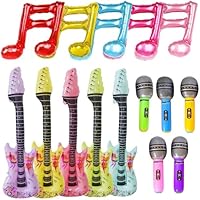 Embhlitfe Juego de instrumentos inflables de 15 piezas, guitarra