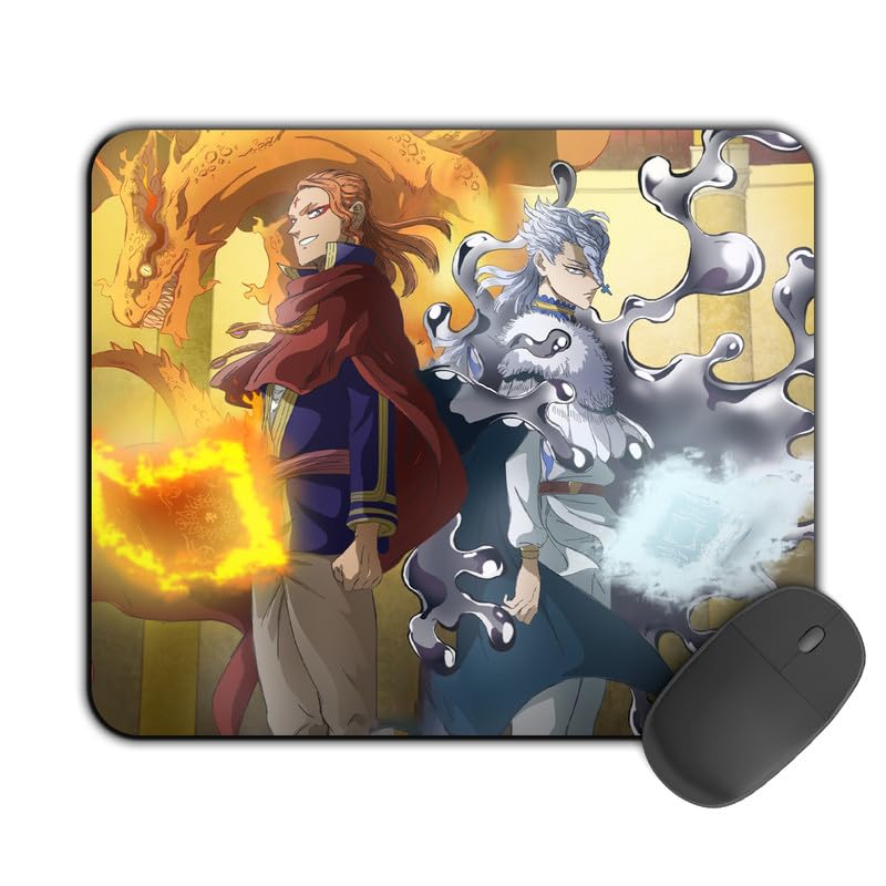Image of Printed Design Mouse Pad Fuegoleon X Nozel (200MM X 240 X 3MM) Enhance Gaming and Work Performance Comfortable and Precise Non-Slip Water Proof Black Clover Mouse Pad.