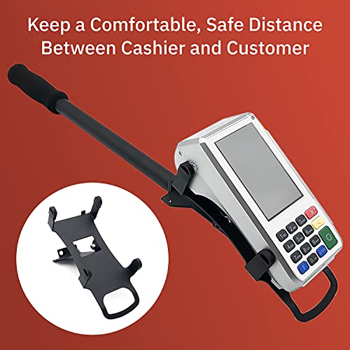 DCCStands Tilted Drive-Thru Extended 15" Handheld Bracket/Mount for Most Terminal Types (Dejavoo Z8/Z11 V3M3)