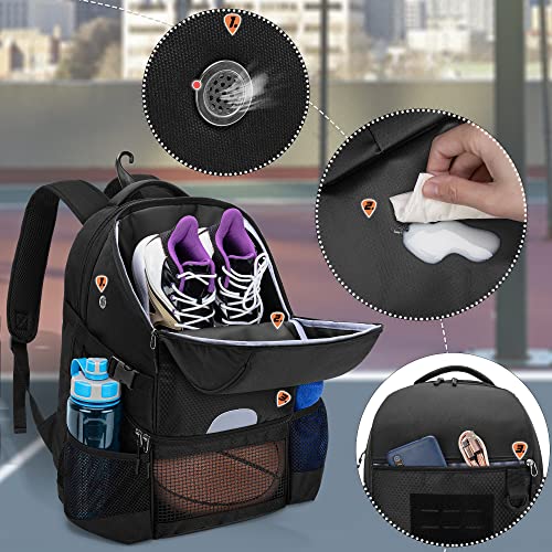 Dsleaf Basketball Backpack For Men, Soccer Bag With Ball Compartment & Shoe Compartment For Basketball, Soccer, Volleyball Training #TOP3