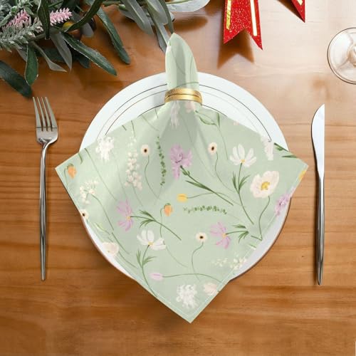 Servilletas de Tela Decorativas Florales Pack de 6 20x20 in miniatura 3