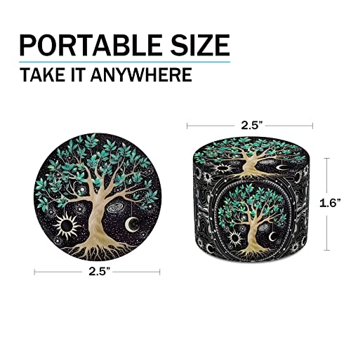 Midoais Grinder 2.5Inch Boho Tree Of Life Grinder, Green #TOP1