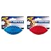 Nerf Dog Teether Rubber Treat Feeder Football Dog Toy, 3.25-Inch, (2-Pack), Blue and Red