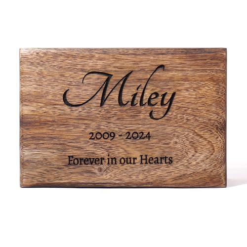 Customized Handmade Urn for Ashes Pets Cat Dog, Wooden Burial