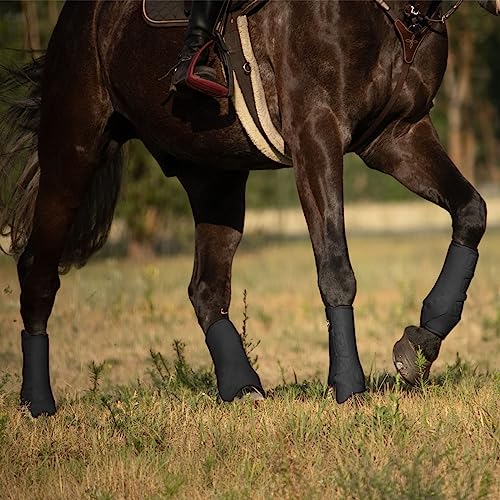 Image of Harrison Howard Splint Boots for Horses 4 Pack, Front & Hind Horse Sport Boots with Neoprene Leg Protection