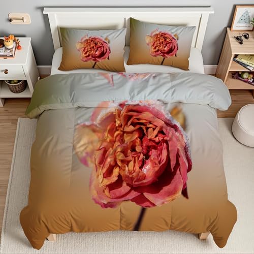 Housse de couette fleur rose 90x190 pour transformer l'ambiance d'une chambre d'adolescente