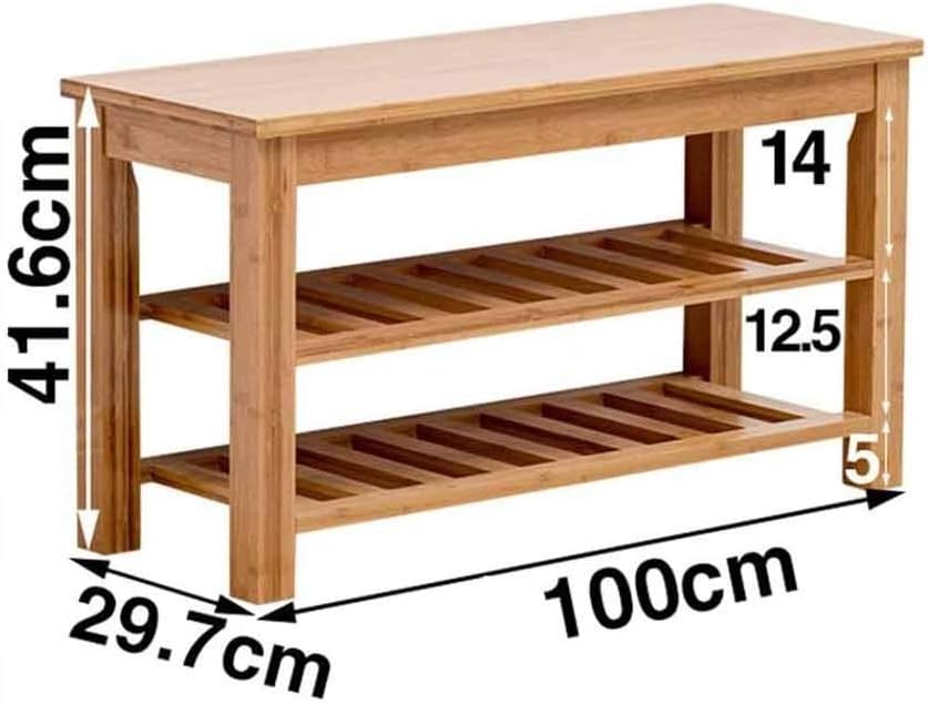 Shoe Bench, 3-Tier Shoe Rack, Shoe Storage Organizer with Seat, for Living Room, Bedroom and Hallway, Easy Assembly