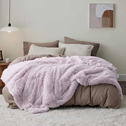 Bedsure Fluffy Lavender Queen Blanket