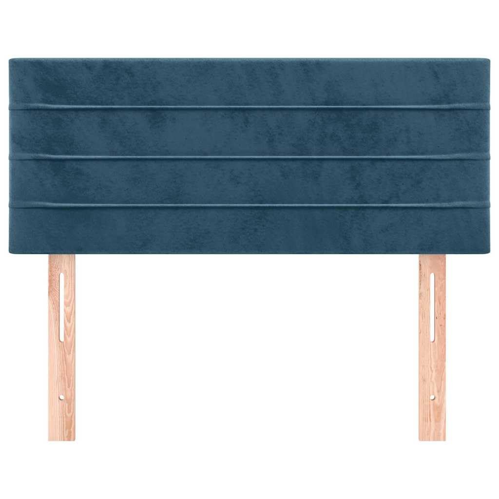 Cabecero de terciopelo azul oscuro 90 x 5 x 78/88 cm para cama