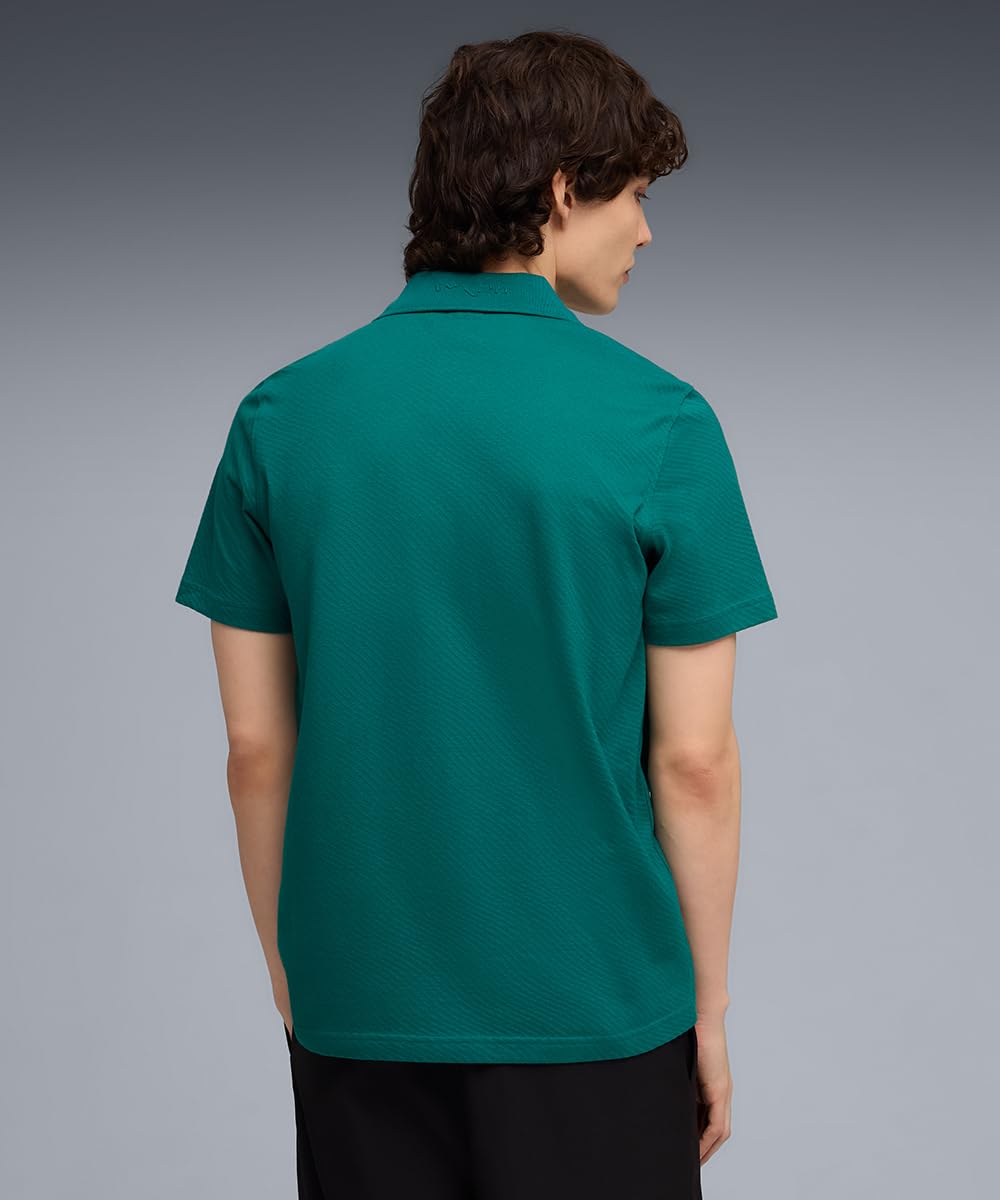 PUMA Polo in Jacquard x Aston Martin ARAMCO F1® Team da Uomo