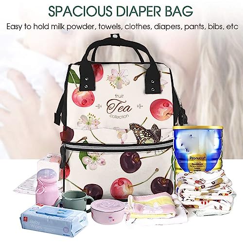 Sac ordinateur portable cerises multipoche et grand volume - 5
