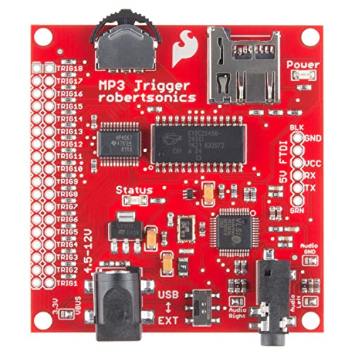 Sparkfun Mp3 Trigger - 18 Trigger Inputs To Alternate Functions Random & Sequential Track Selection Transport Controls Even Volume Up/Down Real-Time Volume Control Full-Duplex Serial Control #TOP3