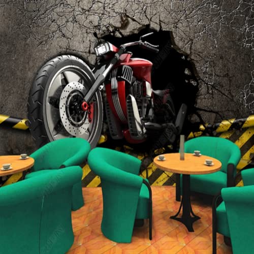 3D-Tapeten Motorradtapeten Industrielle Dekoration Europäische Retro Bar Hintergrundbild 3D-250 * 175Cm Cover