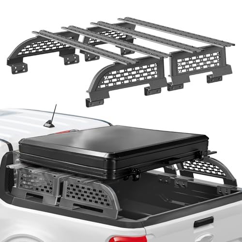 syhvu - Sistema Universal de Estante de Carga para Cama de camión, Resistente para camioneta, Apto para Dodge Ram/Ford F-150/F-250/F-350/Silverado/Colorado/GMC Sierra/Tundra/Tacoma/Titan/Frontier