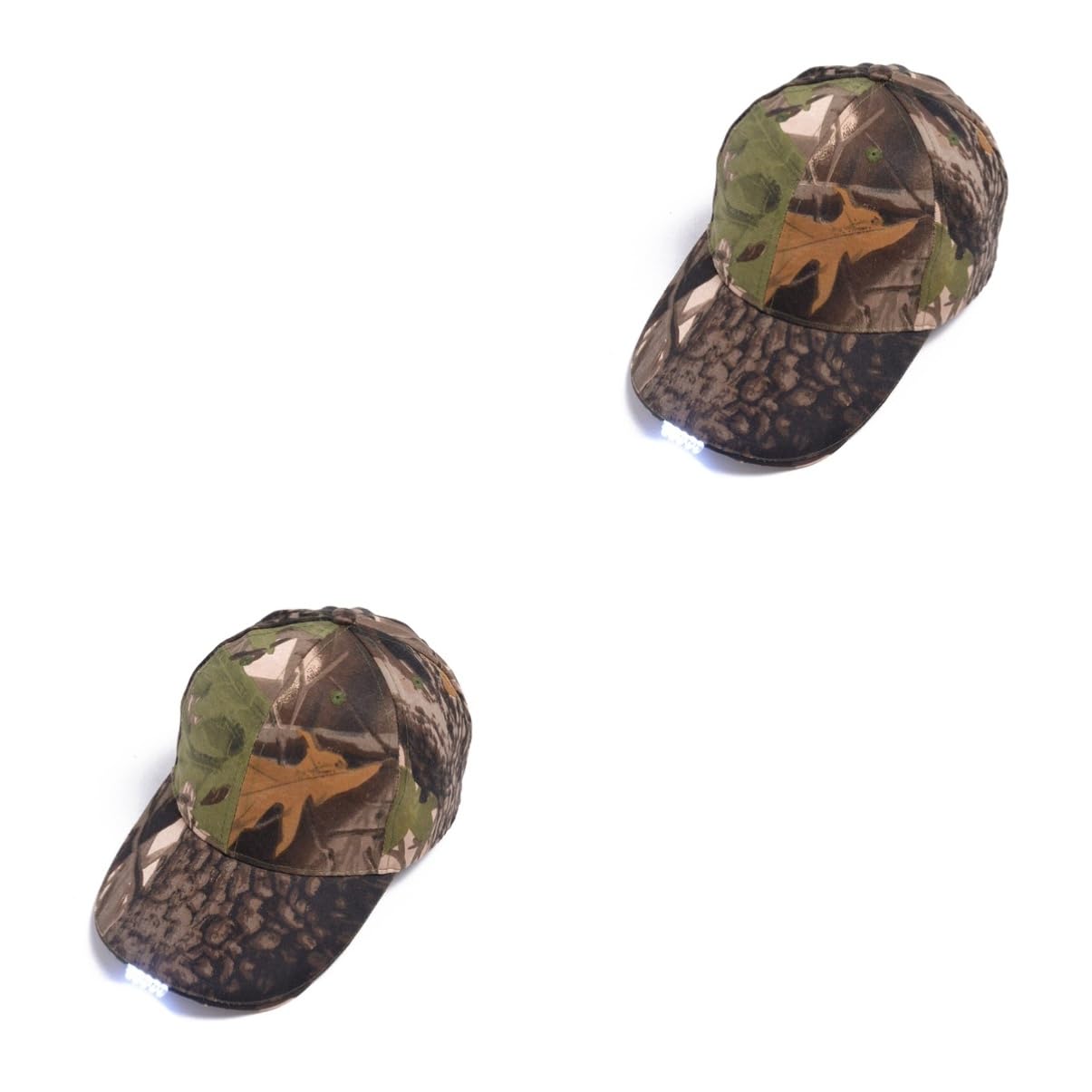 Casquette de baseball LED Angoily : lot de 2 chapeaux camouflage pour la chasse