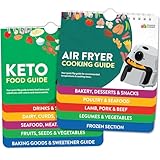 Air Fryer & Keto Cookbook Magnets - Set of 2 (7”x6”) - Air Fryer Accessories & Keto Meal Plan Cookbook - Airfryer Kitchen Appliances - Keto Foods & Keto Diet Book for Beginners - Kitchen Gadgets 2026