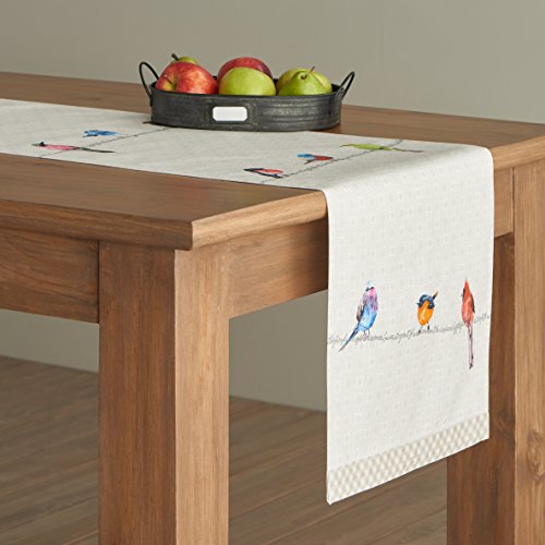 Maison D' Hermine Birdies On Wire 100% Cotton Table Runner 14.5 - Inch By 72 - Inch. #TOP6