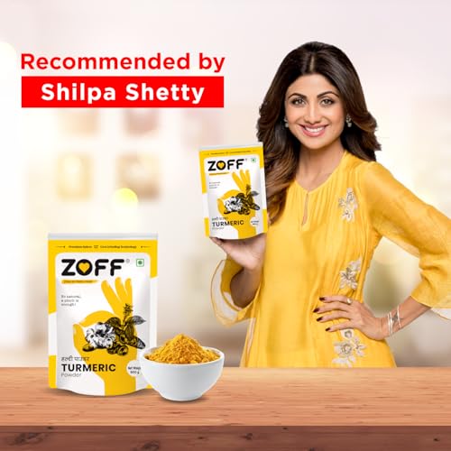 Image of Zoff Turmeric Powder - Haldi Powder - Rich in Curcumin, Antioxidant & Anti-inflammatory Benefits - Net Weight 500 g (Pack of 2)