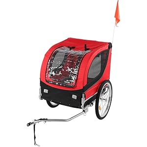   Folding-Bike-Trailer-Dog-Bicycles-Trailer-Smoothly-Rolling-Ventilate-Safety-Pet-Bike-Trailer-for-Camping-Hiking-Walking-CyclingMaximum-Load-40kg