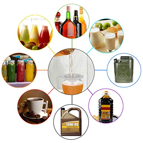 HAUSPROFI Sieb Filter Kompatibel mit 5 Zoll Küchen Trichter für Filterung von Saft, Milch, Kaffee, Wein - 400 Mesh – Bild 7