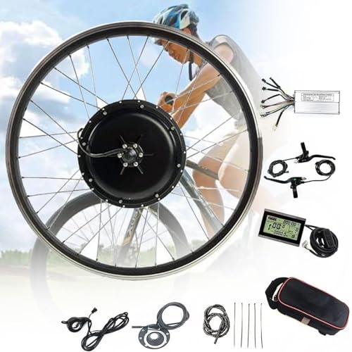 wzfdm Kit de Bicicleta eléctrica, Kit de conversión de Bicicleta eléctrica, Pantalla LCD3, tamaño de Rueda, fácil de Instalar, Potente Kit de Motor de buje Delantero, Bolsa de Control,28'-48v#1000w