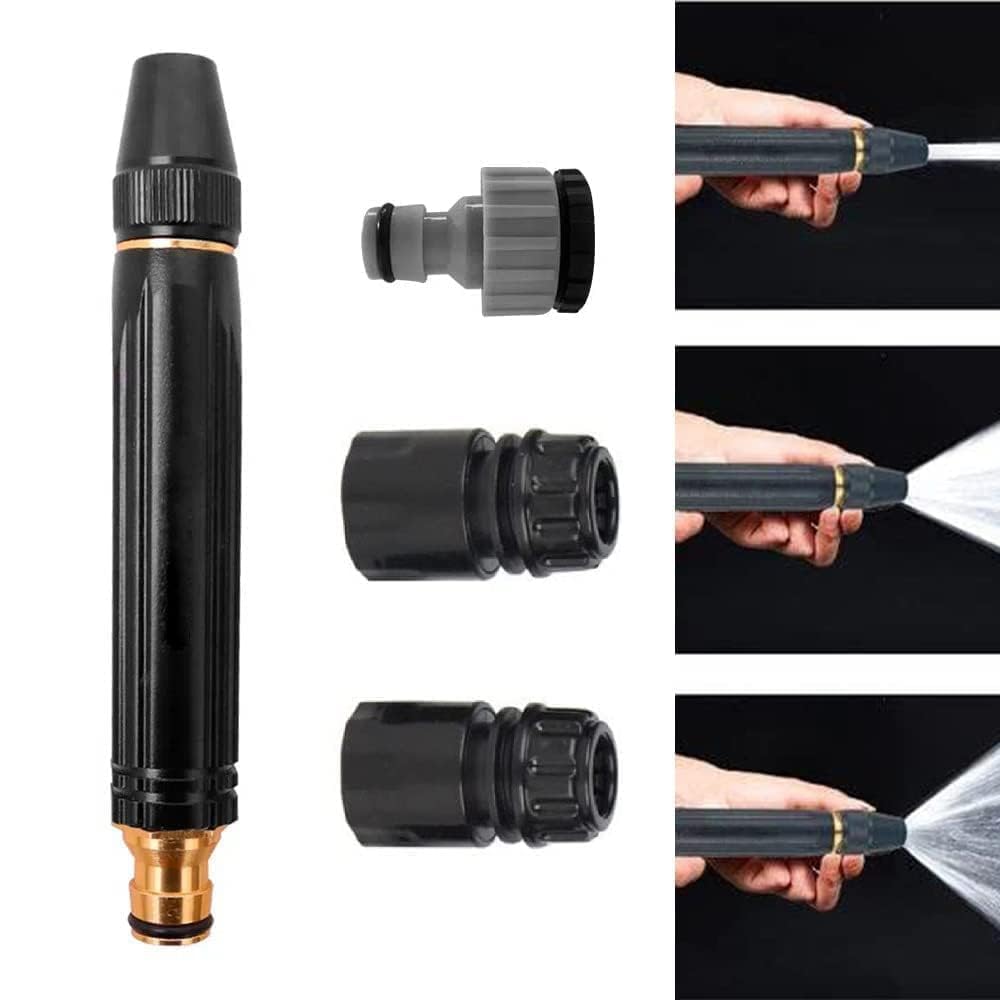 SAVARA High-Pressure Water Spray Nozzle with Tap Connector and Quick Connector, 1/2" Hose Adapter, for Garden Watering and Car Washing-image-37