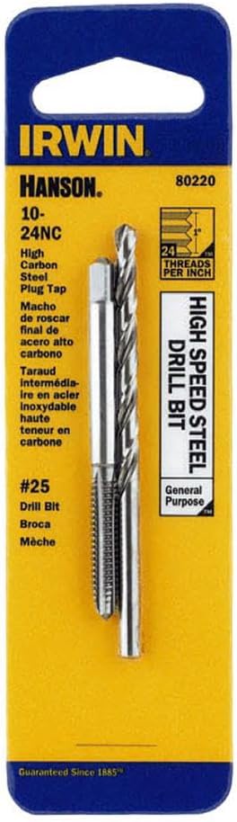 Irwin TAP + Drill BIT 10-24 NC + #25