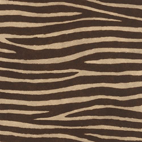 Rasch Carta da parati 751741 - Carta da parati in tessuto non tessuto con motivo zebra, beige e marrone, stampa animale, collezione African Queen III