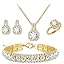 Gold Plated White Cubic Zirconia