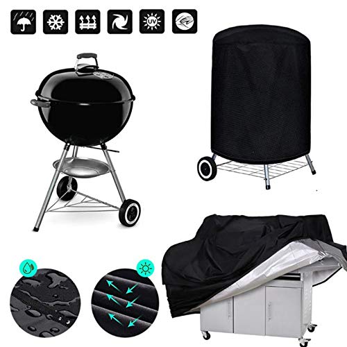 Copertura per Barbecue da Esterno, Antipolvere, Impermeabile, Resistente, per Barbecue, Copertura Antipioggia, Rotonda