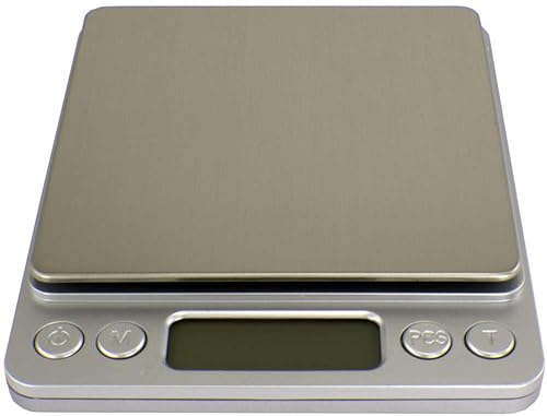 Duda Energy Scale-I2000x500g0.0.04 oz - Báscula de bolsillo automática de gran superficie de pesaje con pantalla retroiluminada, 1.3 pulgadas de