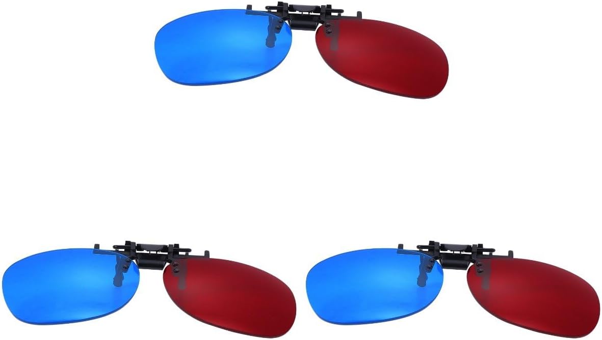 Milisten 3pcs Clip-on 3D Glasses:...