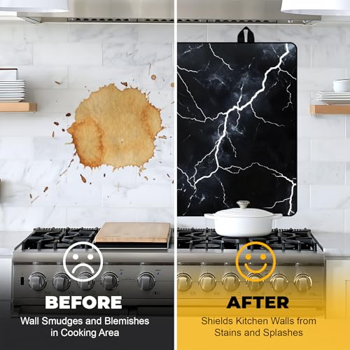 Image of Stove Top Cover for Electric Stove,Glass Stove Top Cover, Heat Resistant Glass Cooktop Cover, Stovetop Protector, Kitchen Decor, Dish Drying Mats Cover for Ceramic Washer Top 28.5x20.5 inch