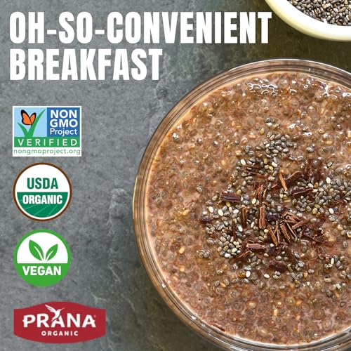 Image of Prana Organic Overnight Chia with Oats Chocolatey Dream | Rich in Fiber & Protein, Vegan, Non-GMO | Fairtrade Chia Pudding - 10.58 oz - 6 Pack