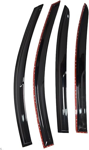 Miniatura 7 de Deflectores de protección contra la lluvia – Paquete de 4 deflectores de ventana lateral para ventanas de coche, cinta adhesiva para montaje