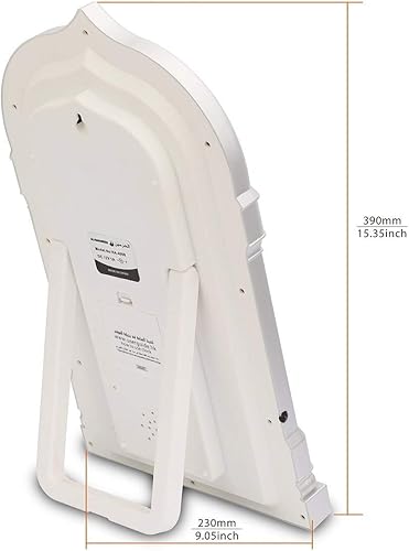 Miniatura 5 de Reloj digital musulmán LED el reloj de pared islámico perfecto para tiempos de oración en el hogar, la oficina y la mezquita, plata 4008