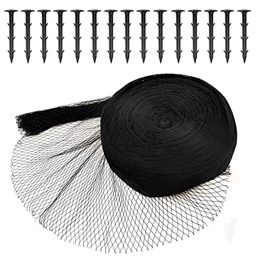 Pond Netting Kit 15 X 20 Feet, Fine Woven Mesh Netting Cover For Pond Leaves , Protecting Koi Fish From Birds, Cats Etc, Durable Cuttable Uv Stabilized Net 15 Stakes Included #TOP1
